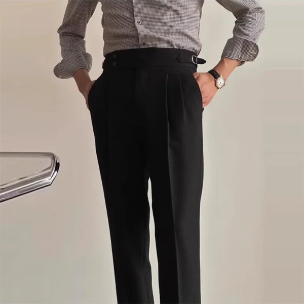 Men High Waisted Trousers - Image 6