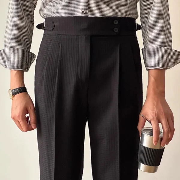 Men High Waisted Trousers - Image 5