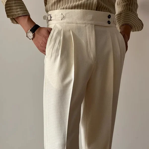 Men High Waisted Trousers - Image 2