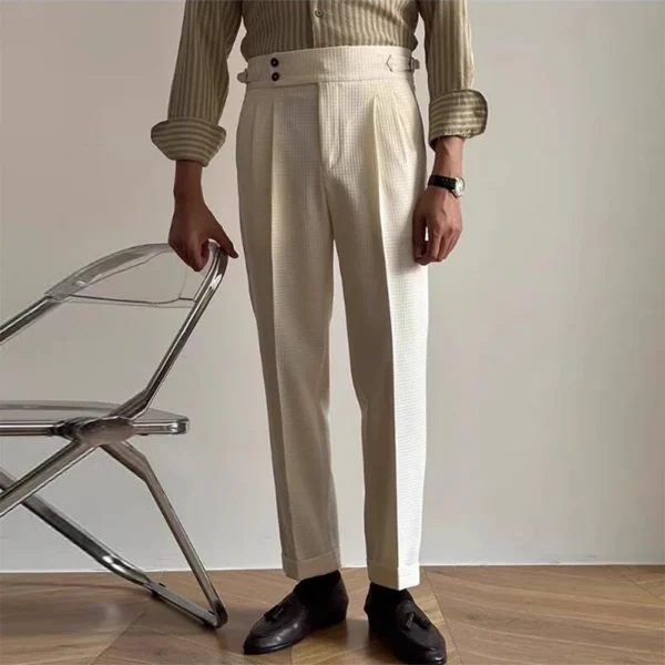 Men High Waisted Trousers
