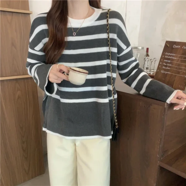 Women's Old Money Striped Sweater - Image 5