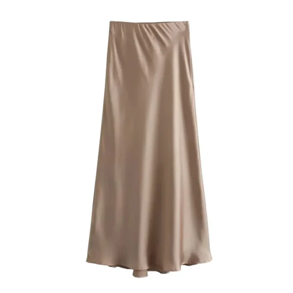 Women's Long Satin Old Money Skirt - Image 4