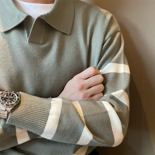 Men's Old Money Collared Sweater - Image 3