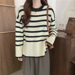 Women's Old Money Striped Sweater