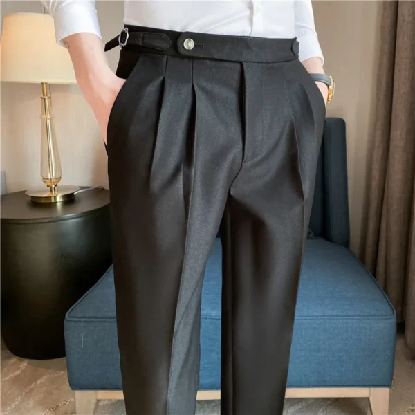Men’s Slim Fit Old Money Formal Trousers - Image 3