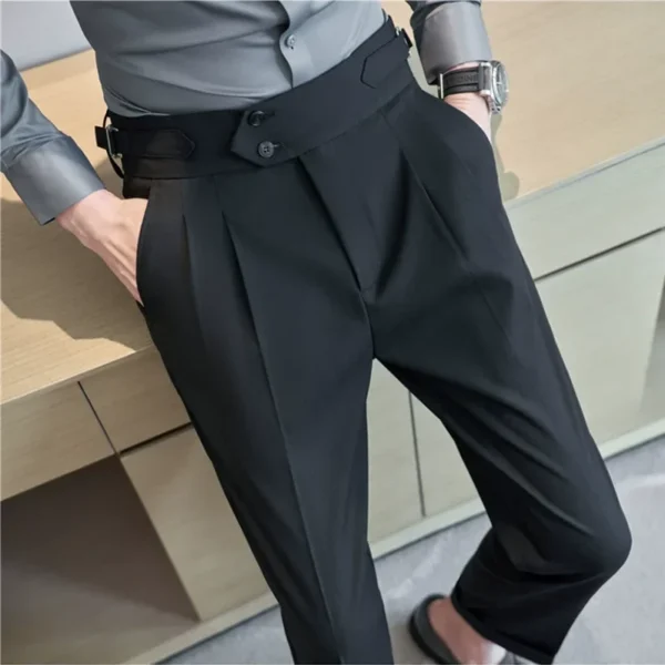 Men’s Slim Fit Old Money Formal Trousers - Image 4