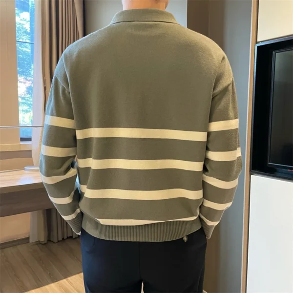 Men's Old Money Collared Sweater - Image 9
