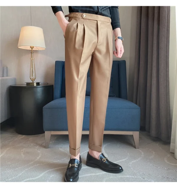 Men’s Slim Fit Old Money Formal Trousers - Image 9