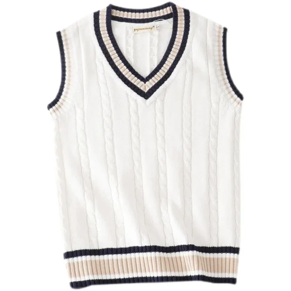 Men's V-neck Knitted Vest - Image 5