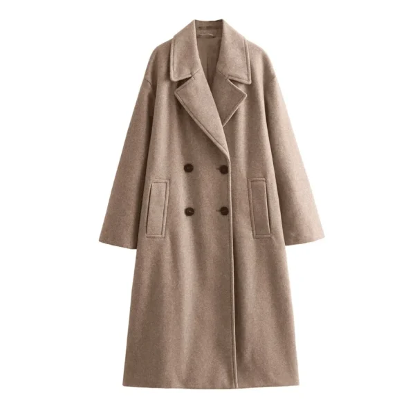 Women's Old Money Loose Long Coat - Image 7