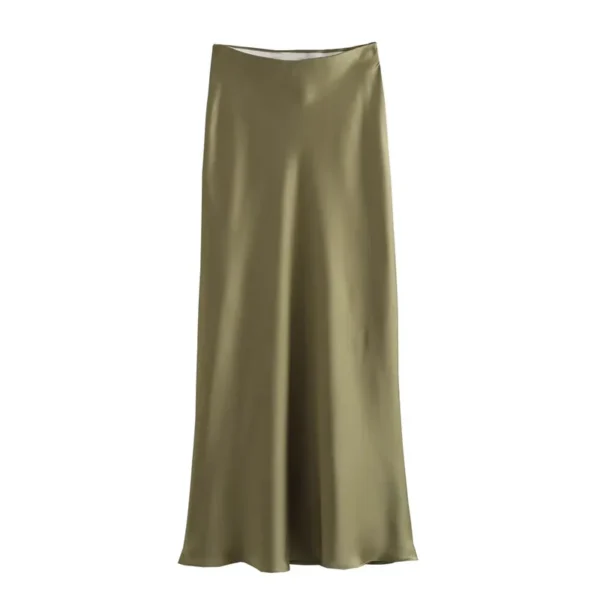 Women's Long Satin Old Money Skirt - Image 5