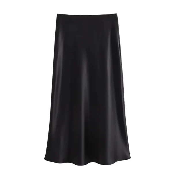 Women's Long Satin Old Money Skirt - Image 2