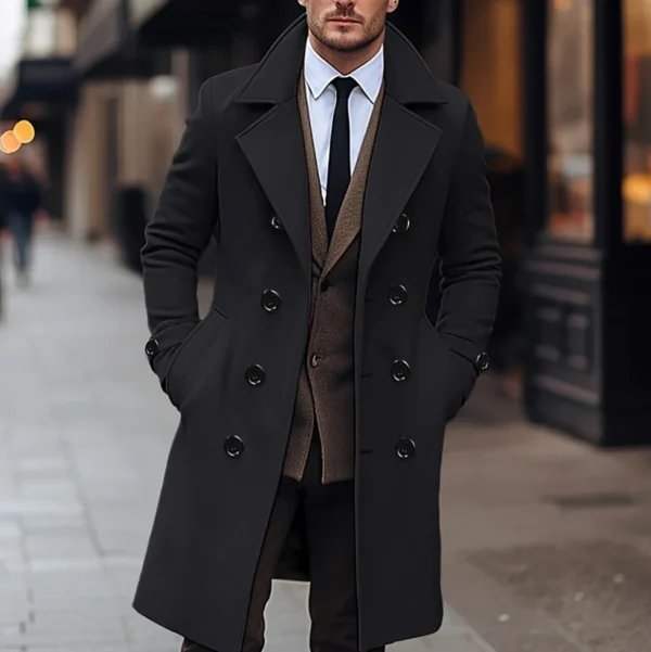 Men's Old Money Long Coat - Image 3
