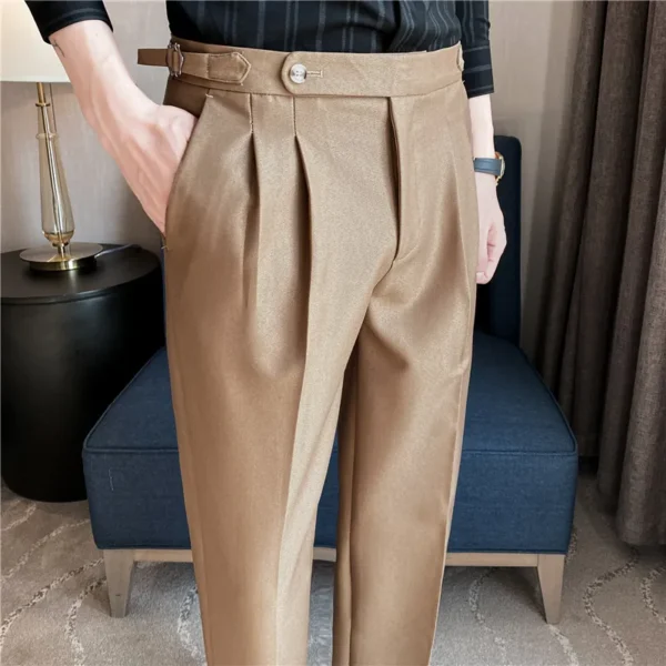 Men’s Slim Fit Old Money Formal Trousers - Image 2