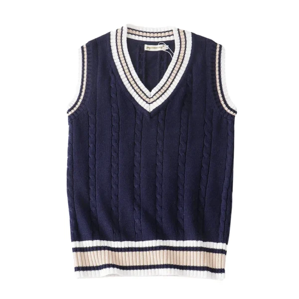 Men's V-neck Knitted Vest