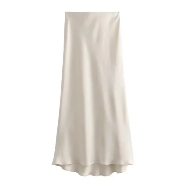 Women's Long Satin Old Money Skirt