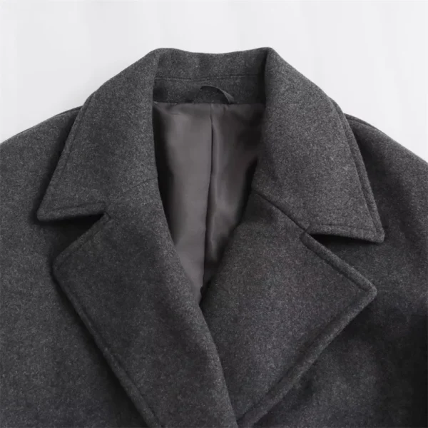Women's Old Money Loose Long Coat - Image 6