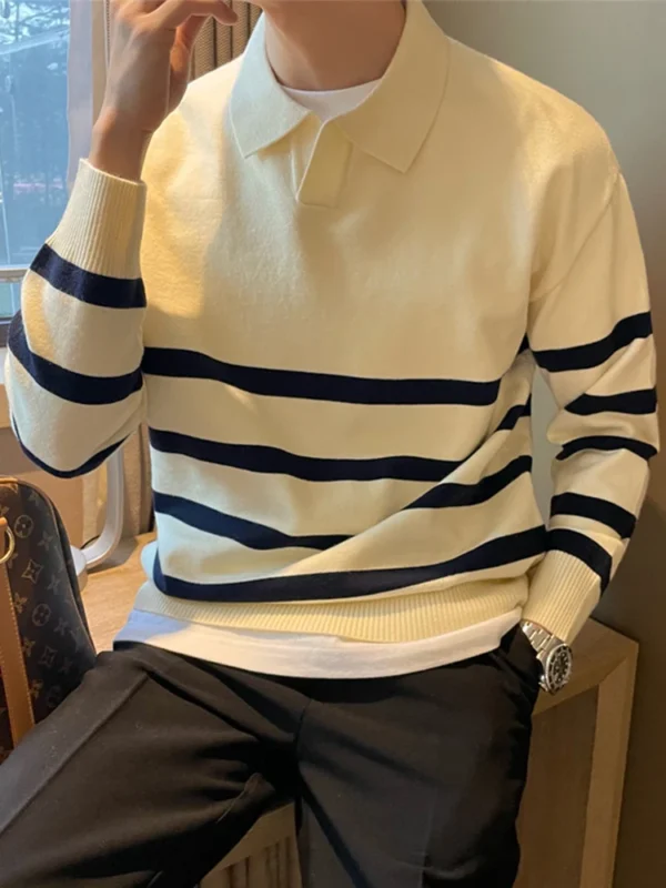 Men's Old Money Collared Sweater - Image 6