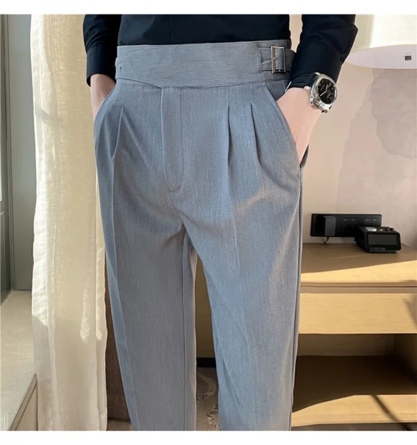 Men’s Slim Fit Old Money Formal Trousers - Image 14