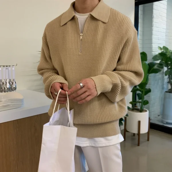 Men's Old Money 1/2 Zip Sweater - Image 3